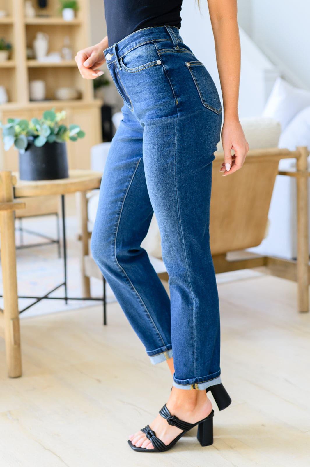 Downtown High Rise Boyfriend Jeans - SwagglyLife Home & Fashion