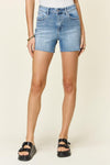 Judy Blue Full Size High Waist Rhinestone Decor Denim Shorts - SwagglyLife Home & Fashion
