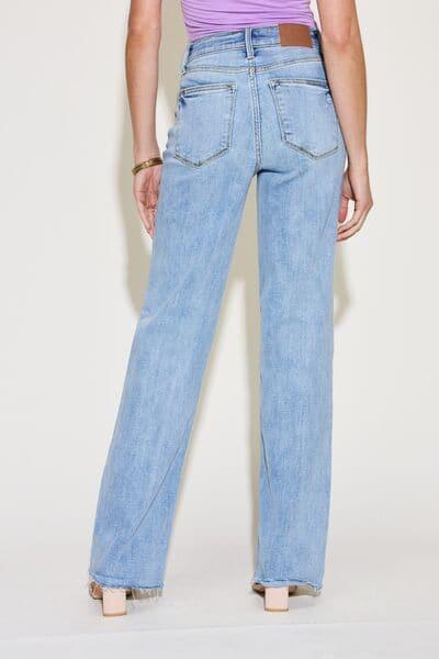 Judy Blue Full Size V Front Waistband Straight Jeans - SwagglyLife Home & Fashion