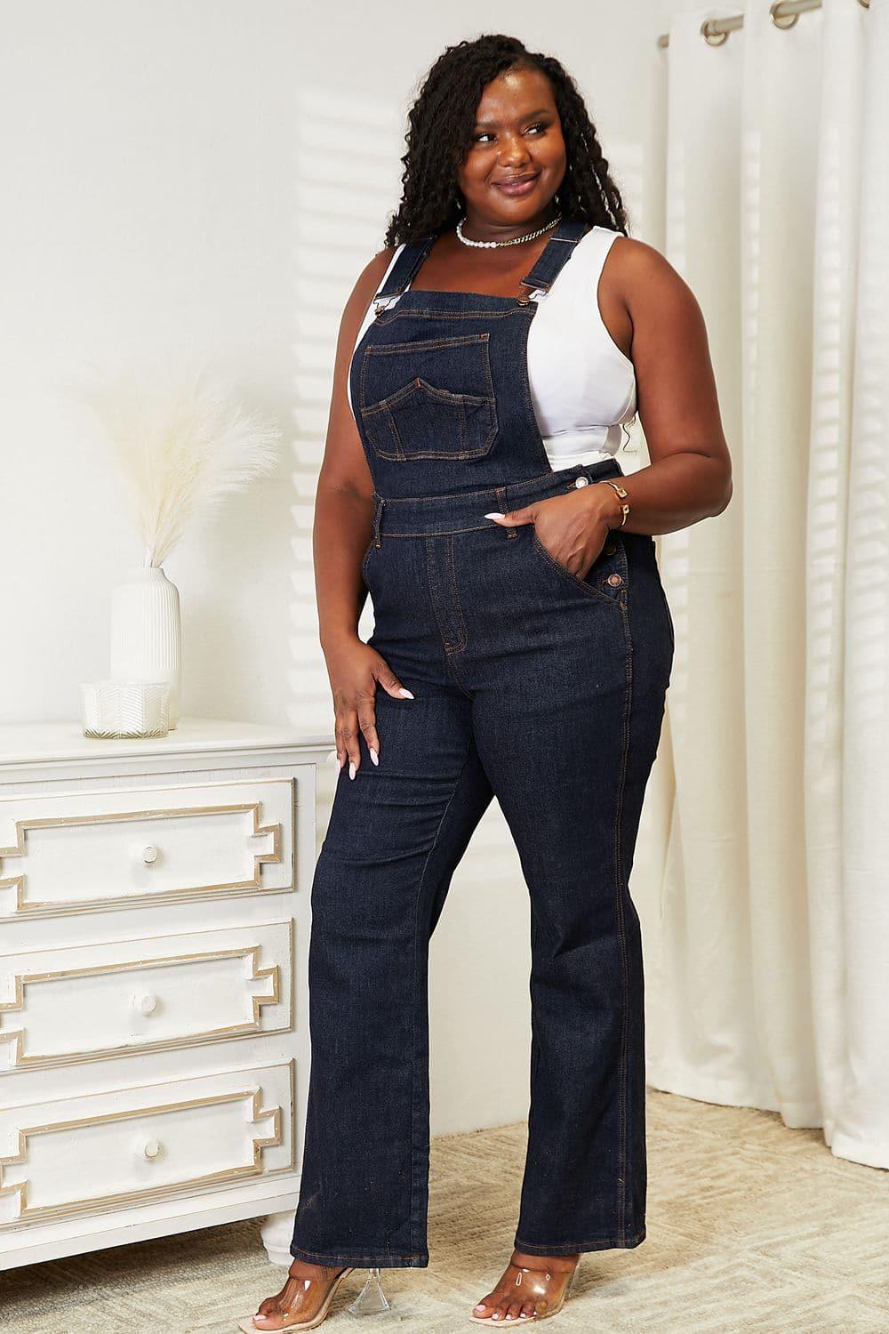 Judy Blue High Waist Classic Denim Overalls - SwagglyLife Home & Fashion