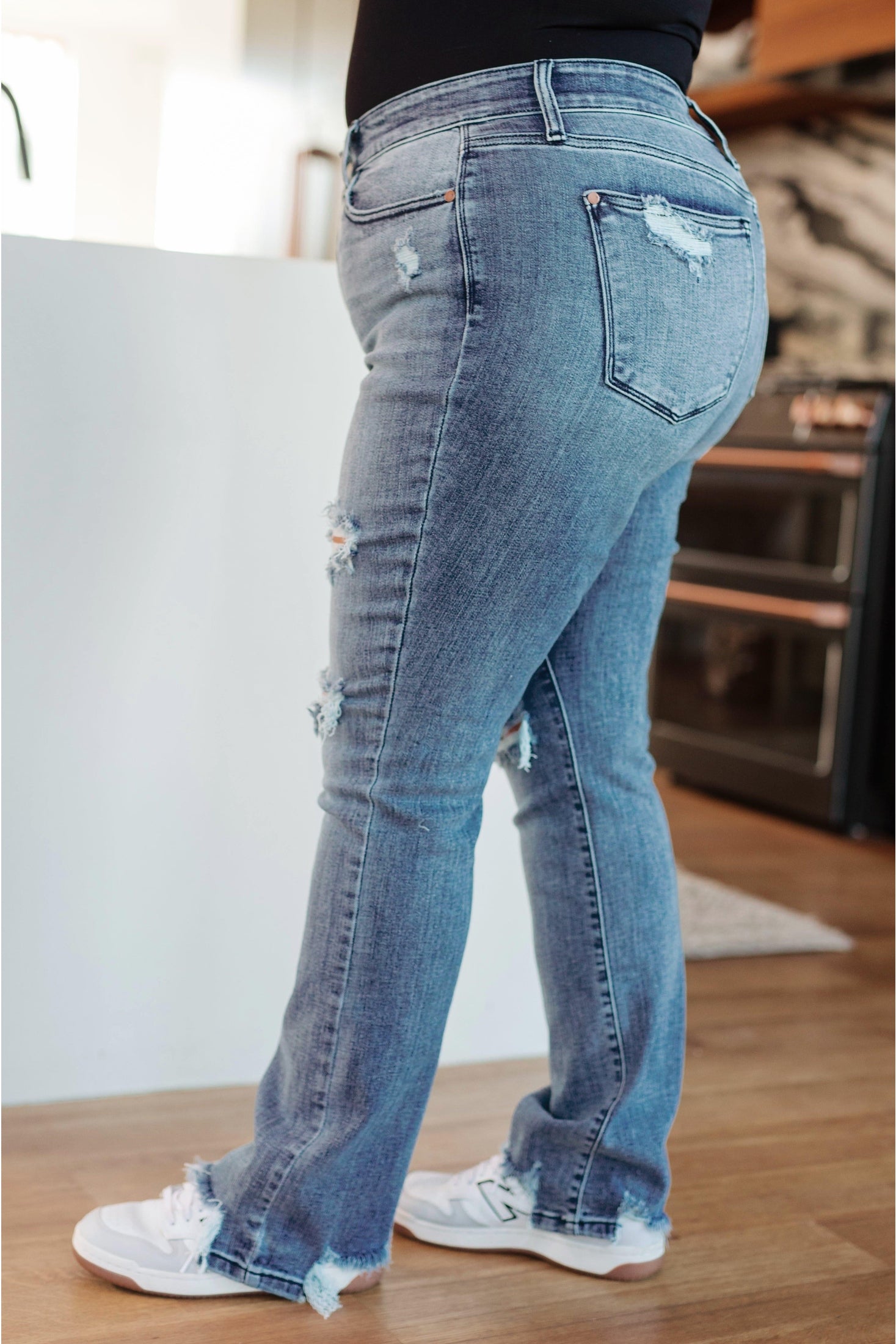 Judy Blue O'Hara Destroyed Straight Jeans - SwagglyLife Home & Fashion