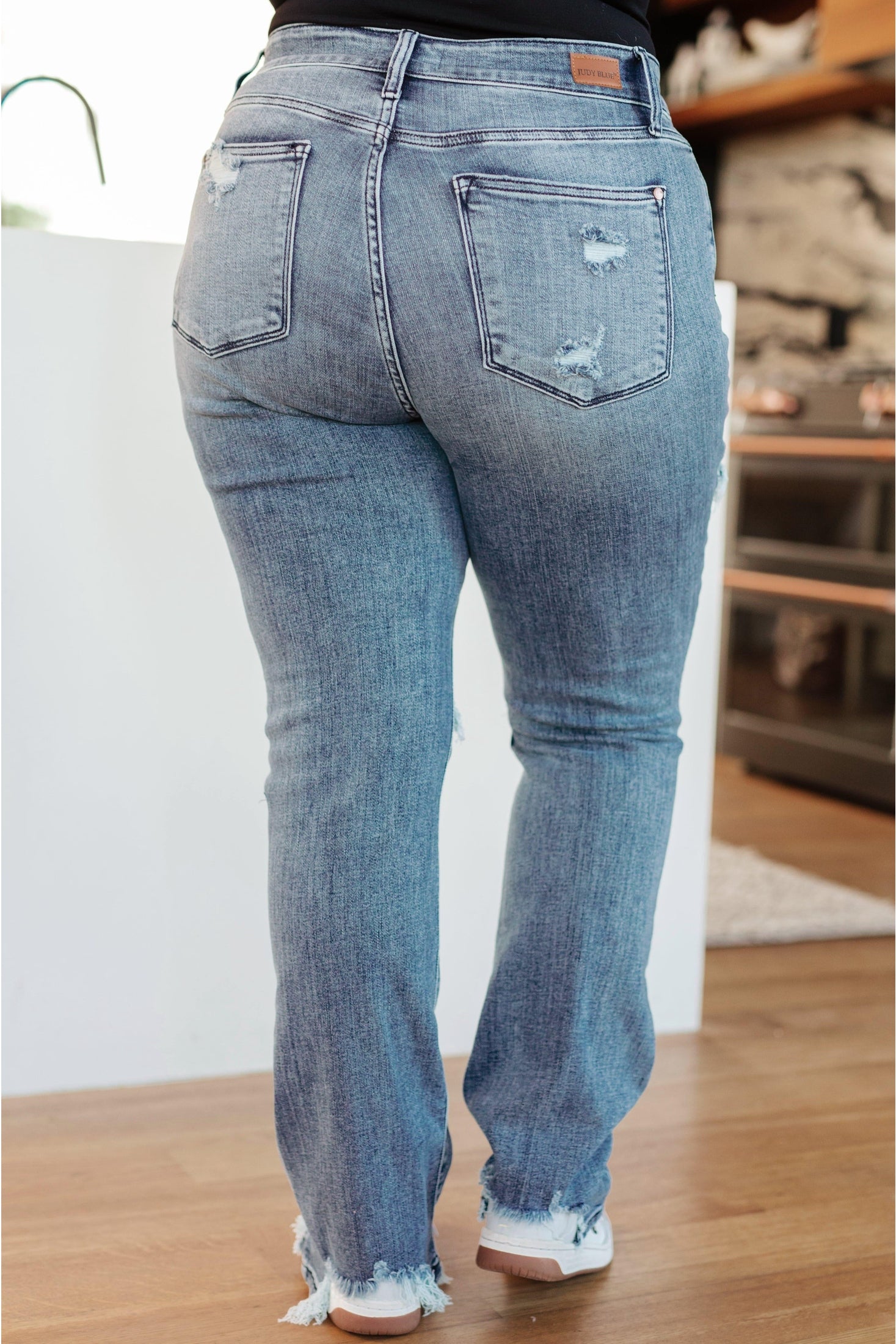 Judy Blue O'Hara Destroyed Straight Jeans - SwagglyLife Home & Fashion