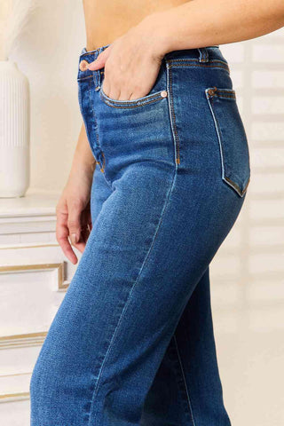 Judy Blue Straight Leg Jeans with Pockets - SwagglyLife Home & Fashion