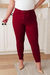 Judy Blue Wanda High Rise Control Top Skinny Jeans Scarlet - SwagglyLife Home & Fashion