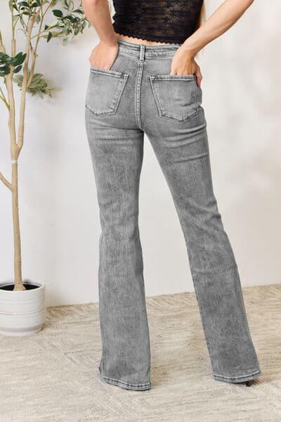 Kancan High Waist Slim Flare Jeans - SwagglyLife Home & Fashion