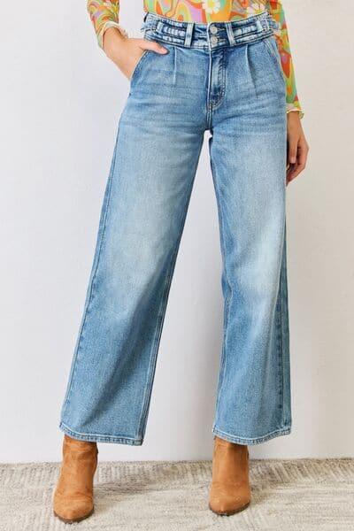 Kancan High Waist Wide Leg Jeans - SwagglyLife Home & Fashion