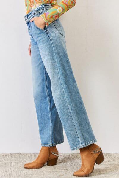 Kancan High Waist Wide Leg Jeans - SwagglyLife Home & Fashion