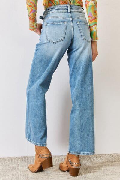 Kancan High Waist Wide Leg Jeans - SwagglyLife Home & Fashion