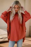 Karla Contrast Texture Round Neck Long Sleeve Blouse - SwagglyLife Home & Fashion