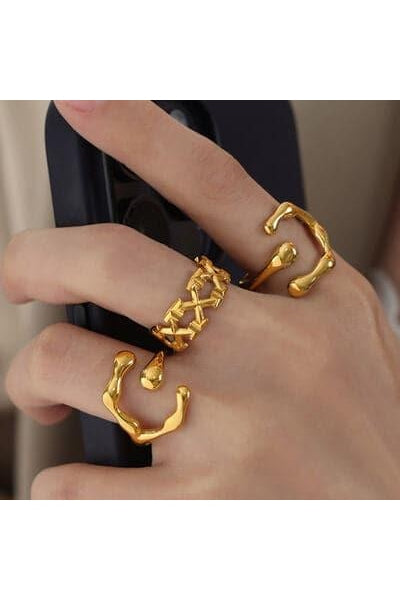 Katherine 18K Gold-Plated Open Ring - SwagglyLife Home & Fashion