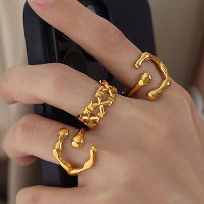 Katherine 18K Gold-Plated Open Ring - SwagglyLife Home & Fashion