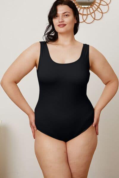 Lauren Basic Bae Full Size Square Neck Sleeveless Bodysuit - SwagglyLife Home & Fashion