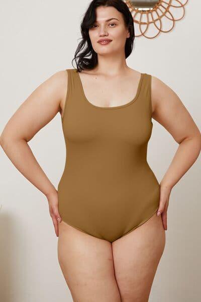 Lauren Basic Bae Full Size Square Neck Sleeveless Bodysuit - SwagglyLife Home & Fashion