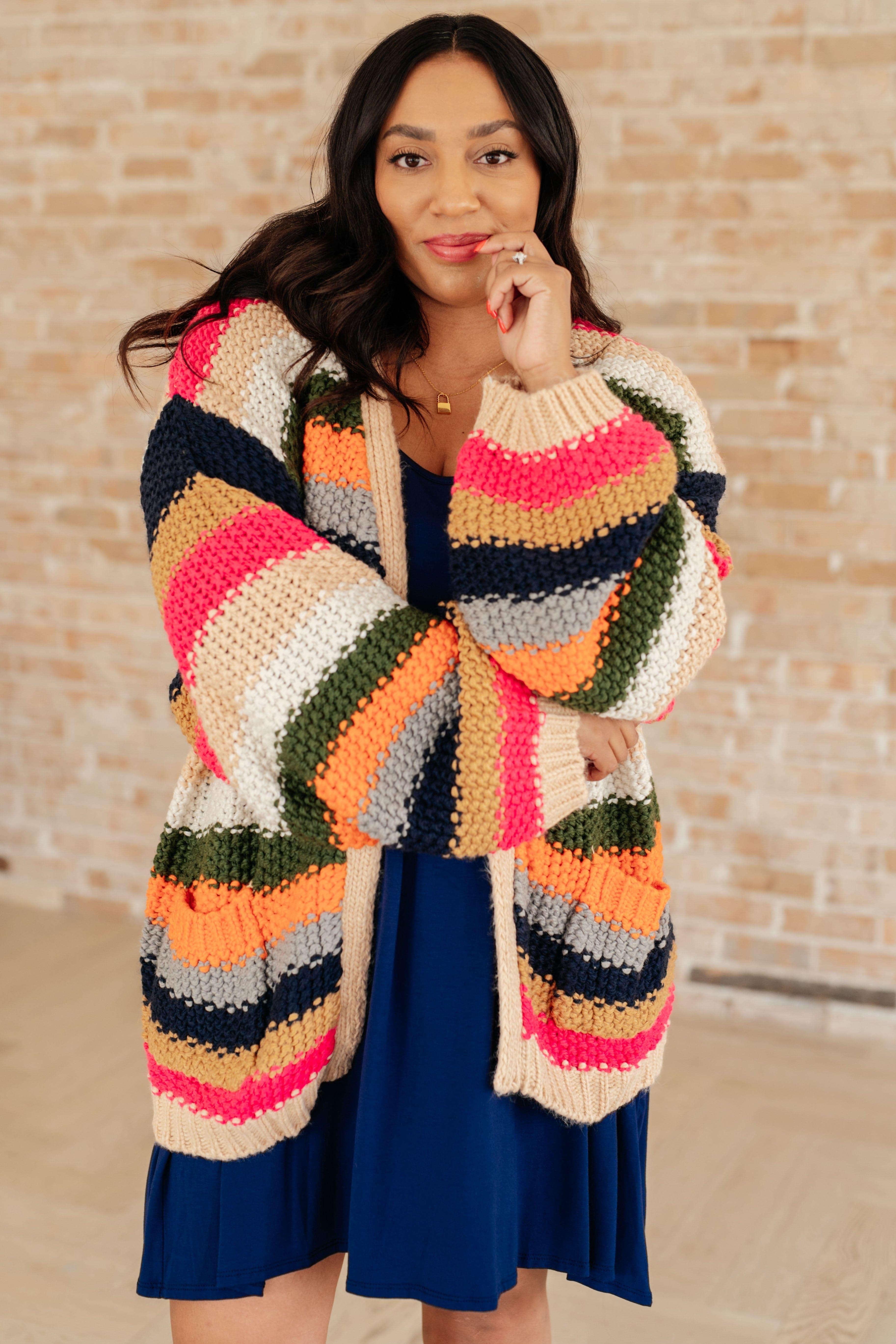 Life in Technicolor Knit Cardigan - SwagglyLife Home & Fashion