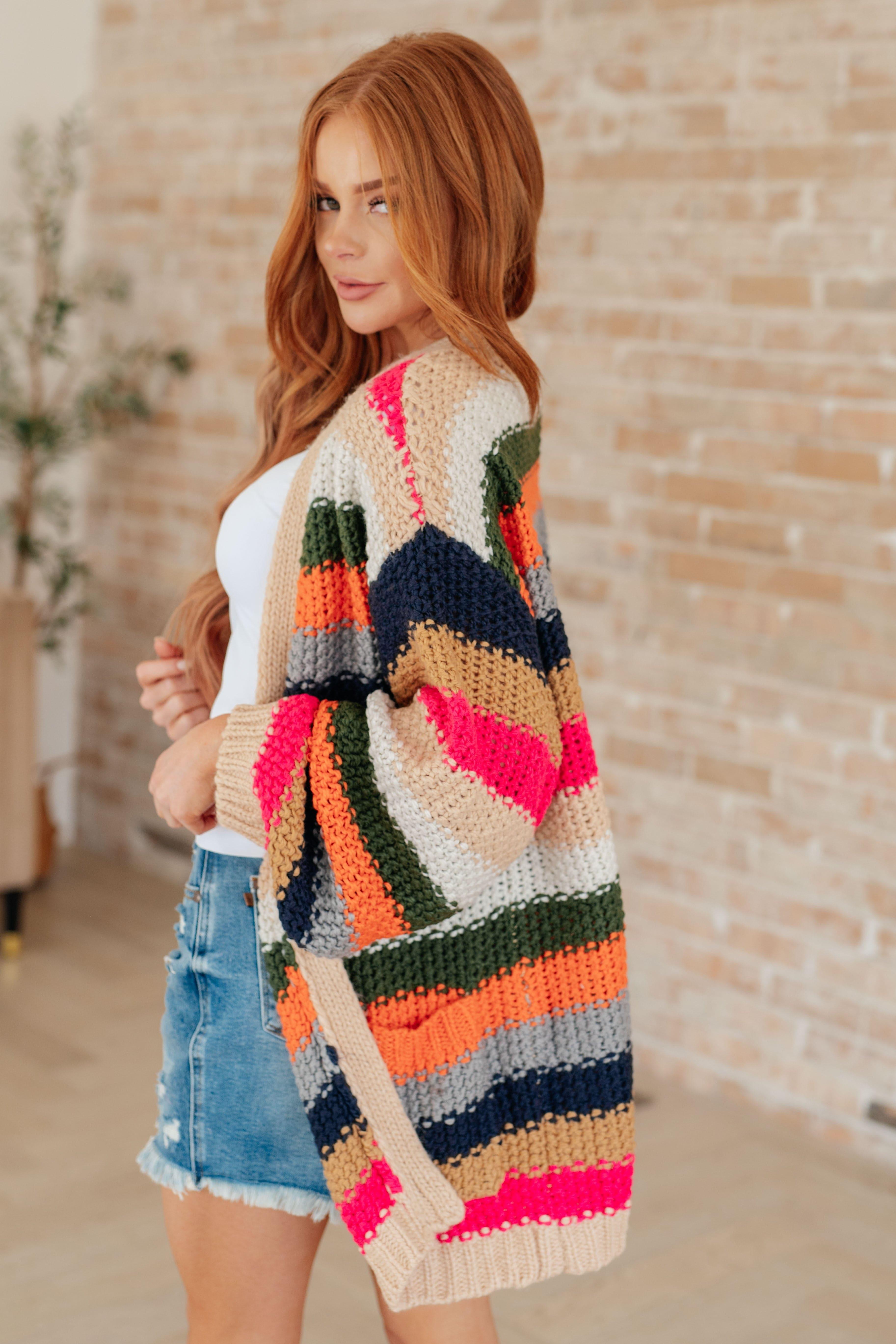 Life in Technicolor Knit Cardigan - SwagglyLife Home & Fashion