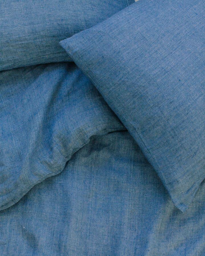 Linen Duvet Cover Set - Denim Blue - SwagglyLife Home & Fashion