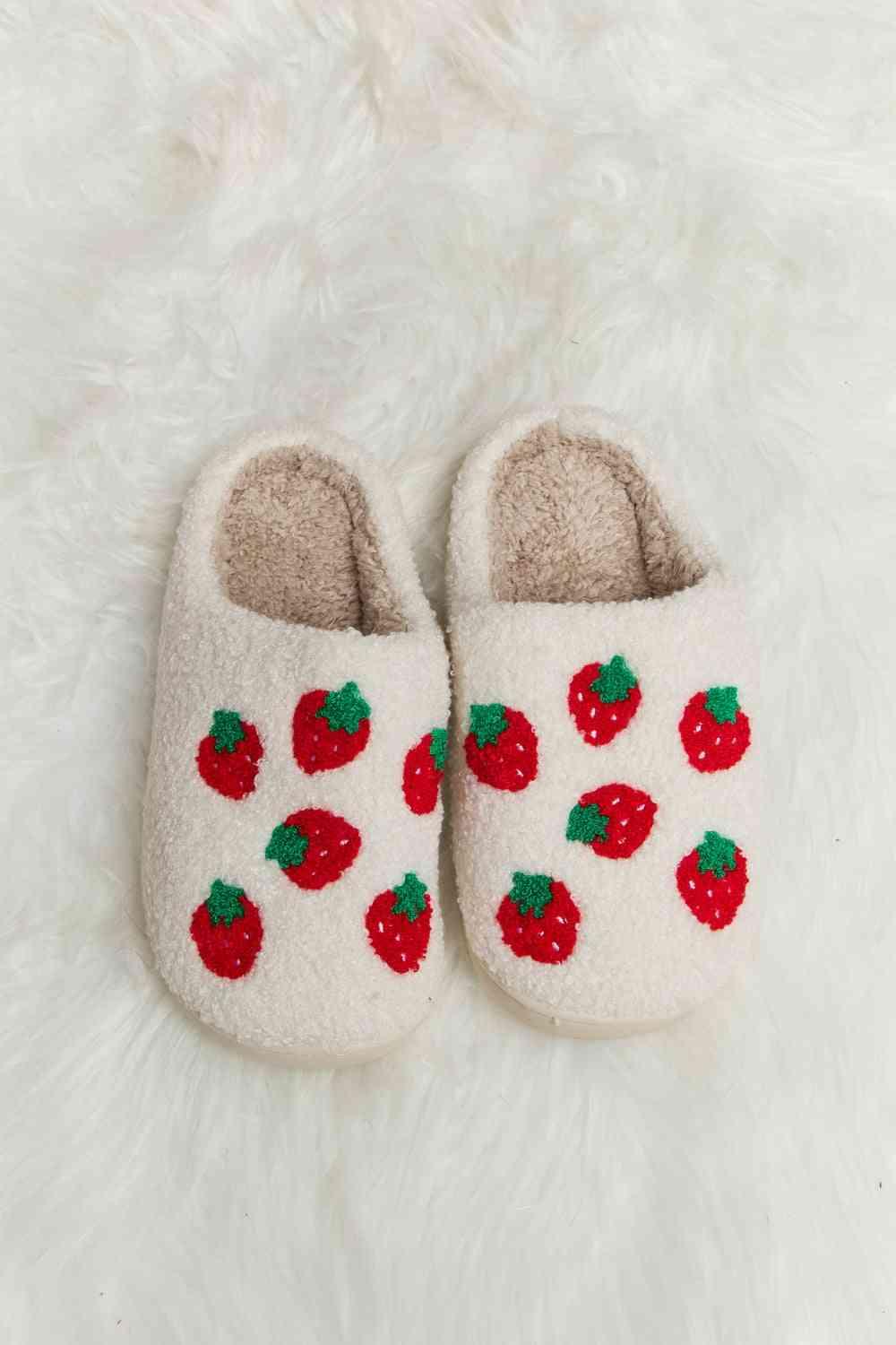 Melody Printed Plush Slide Slippers - SwagglyLife Home & Fashion