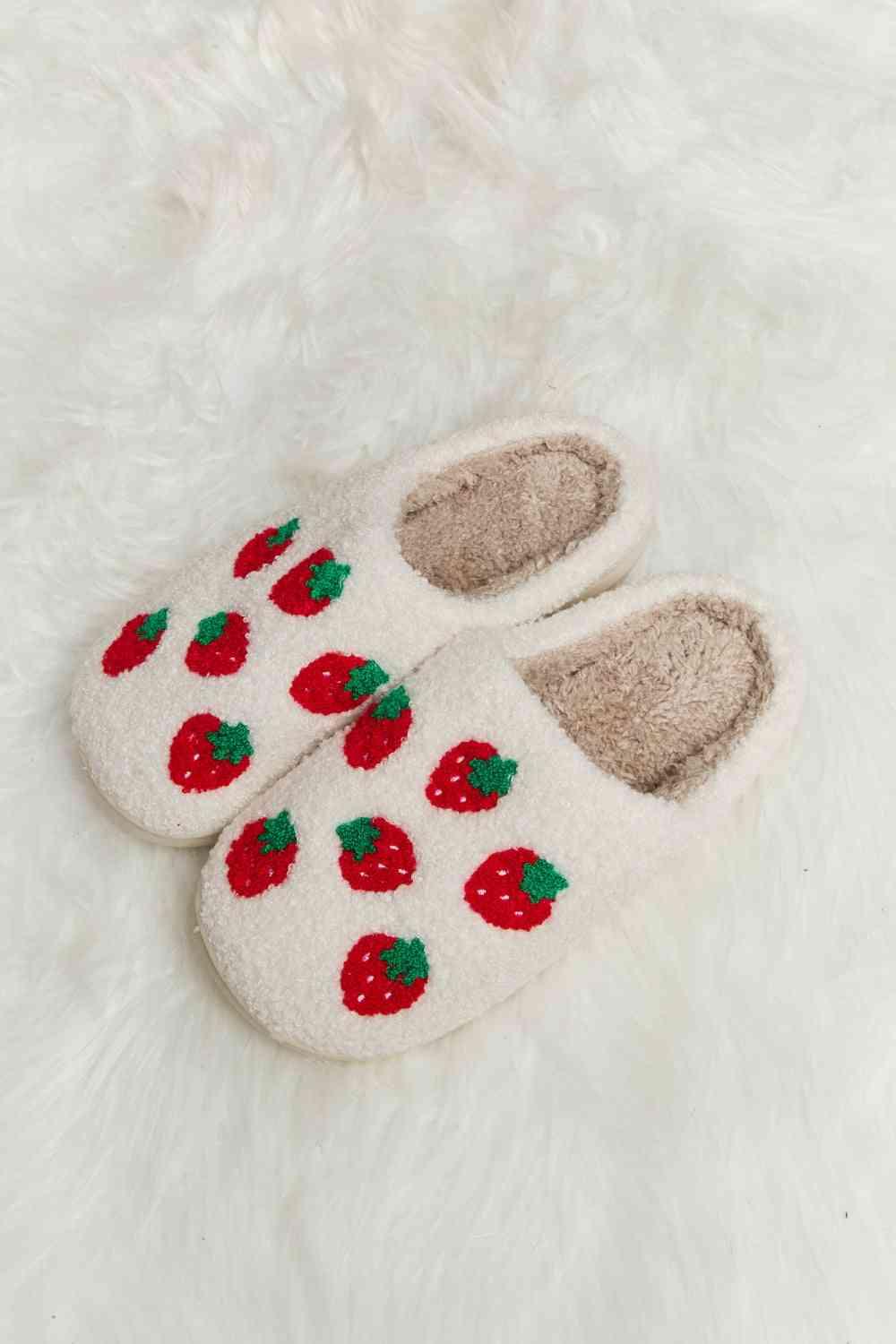 Melody Printed Plush Slide Slippers - SwagglyLife Home & Fashion