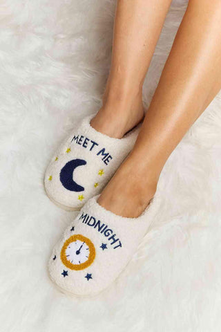 Melody Printed Plush Slide Slippers - SwagglyLife Home & Fashion