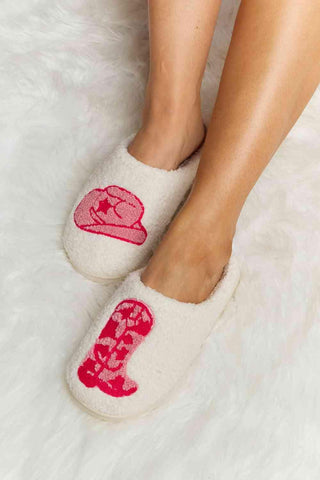 Melody Printed Plush Slide Slippers - SwagglyLife Home & Fashion