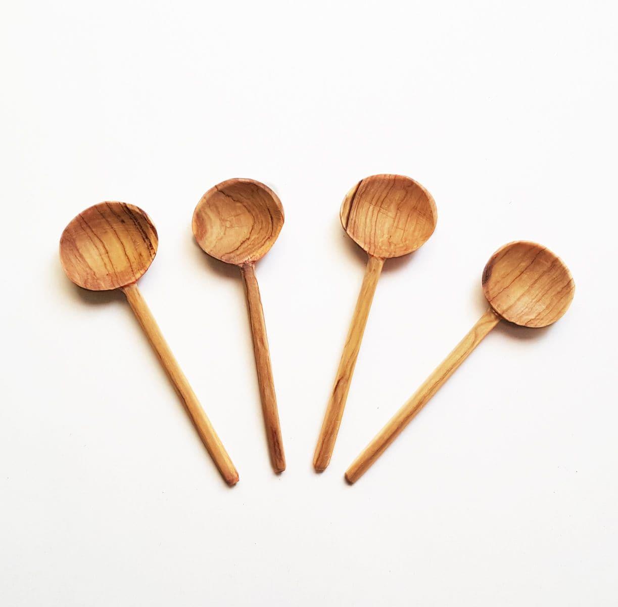 Olive Wood Coffee Spoon Set - SwagglyLife Home & Fashion