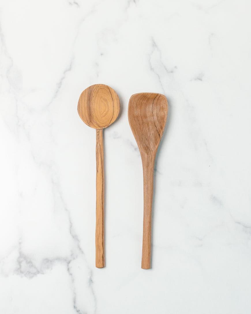 Olive Wood Cooking Spoon Set - SwagglyLife Home & Fashion