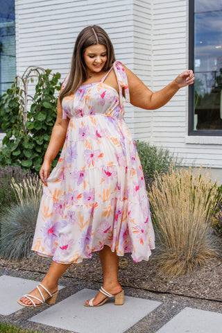 Pastel Petals Floral Midi Dress - SwagglyLife Home & Fashion