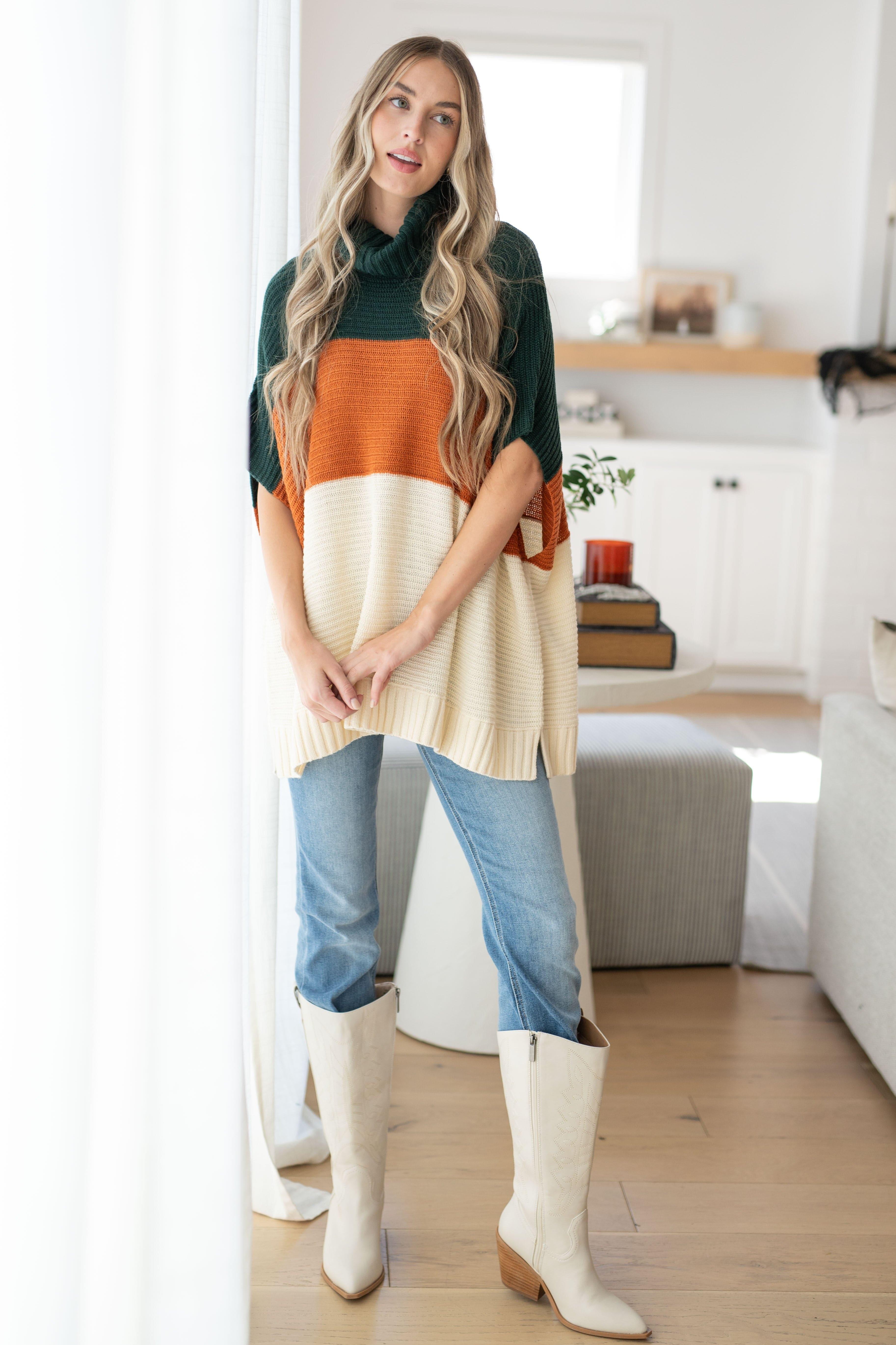 Perfectly Prompted Turtleneck Sweater - SwagglyLife Home & Fashion