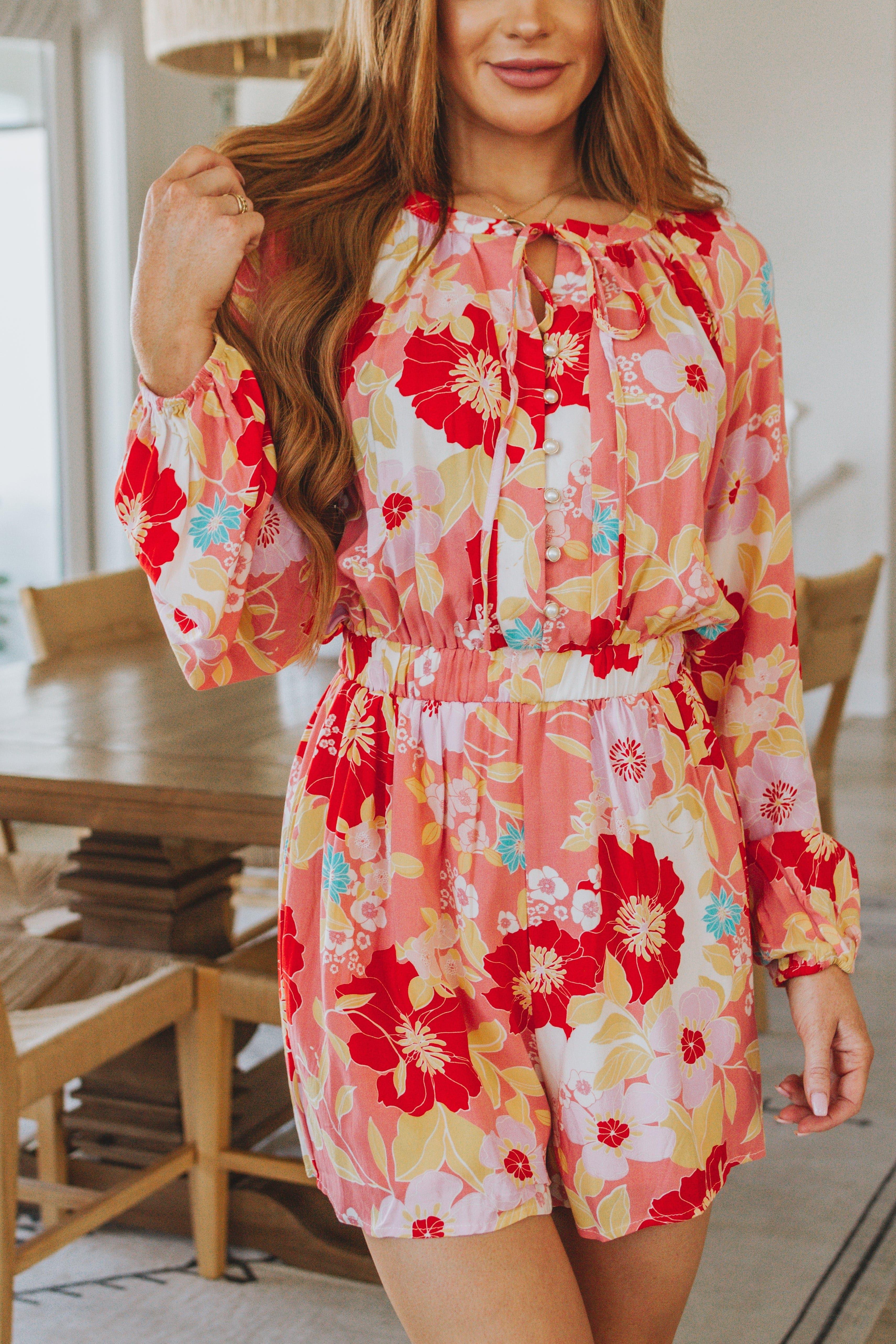 Rare Beauty Floral Romper - SwagglyLife Home & Fashion