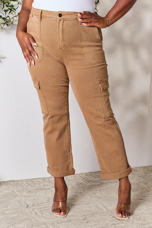 Risen Full Size High Waist Straight Jeans with Pockets - SwagglyLife Home & Fashion