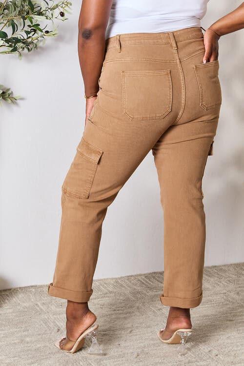 Risen Full Size High Waist Straight Jeans with Pockets - SwagglyLife Home & Fashion
