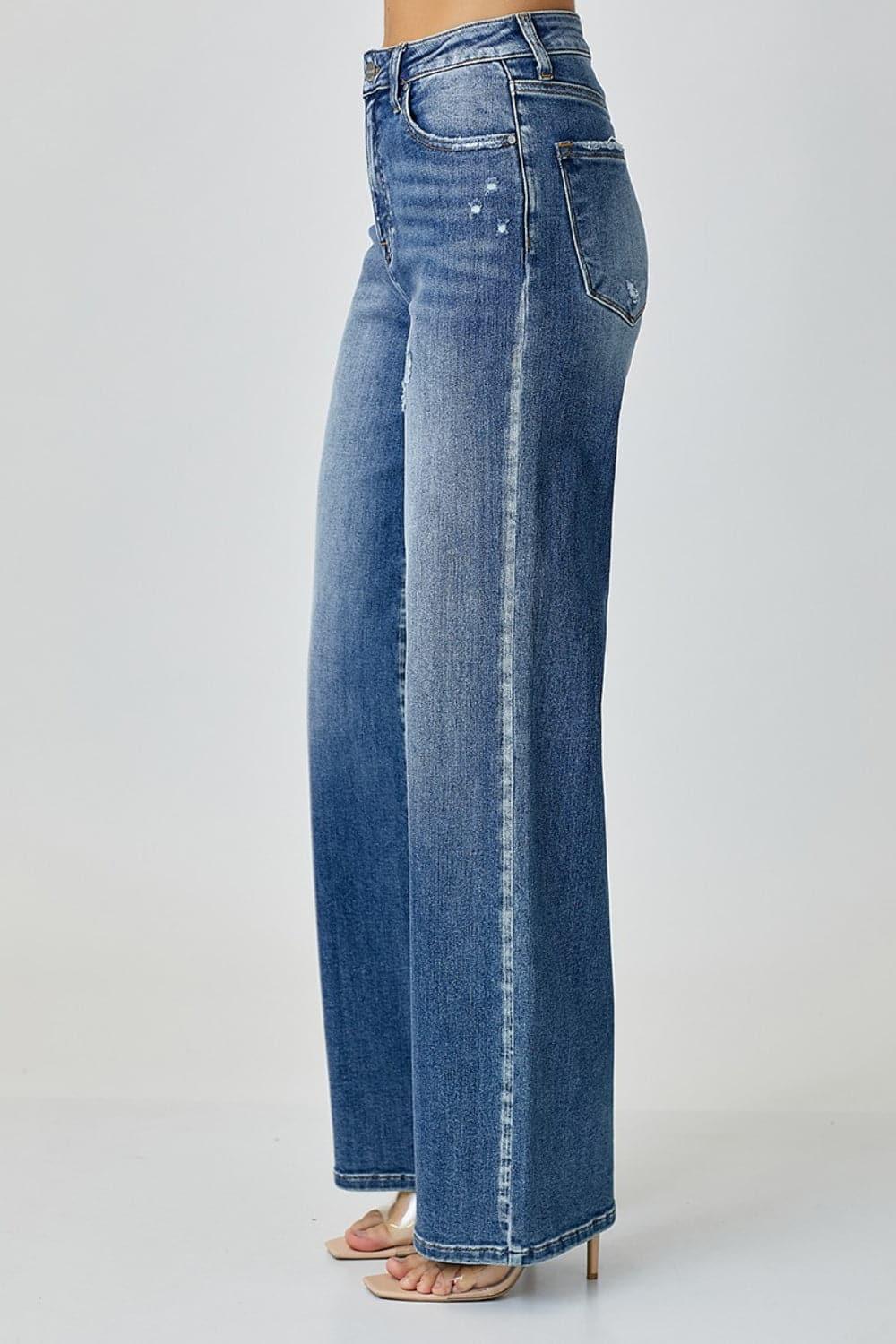 RISEN High Waist Wide Leg Jeans - SwagglyLife Home & Fashion