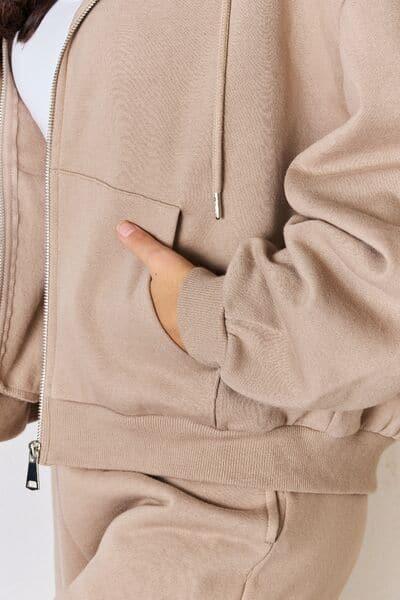 RISEN Oversized Zip Up Drawstring Hoodie - SwagglyLife Home & Fashion