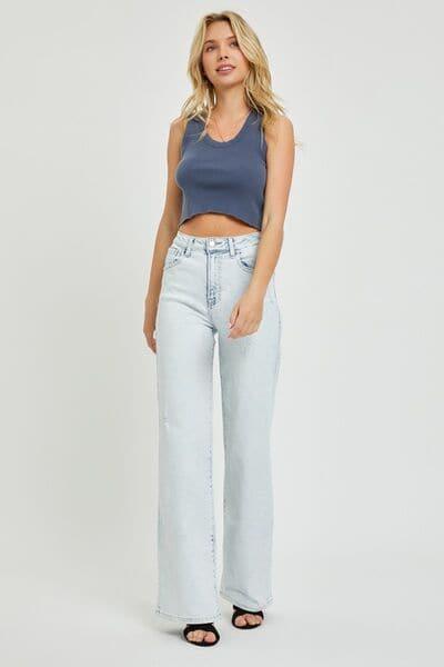 RISEN Ultra High Waist Wide Leg Jeans - SwagglyLife Home & Fashion