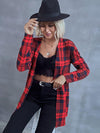 Plaid Open Front Longline Jacket, 2 Colors - SwagglyLife Home & Fashion