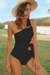 Sarah Cutout Tied One Shoulder Swimwear - SwagglyLife Home & Fashion
