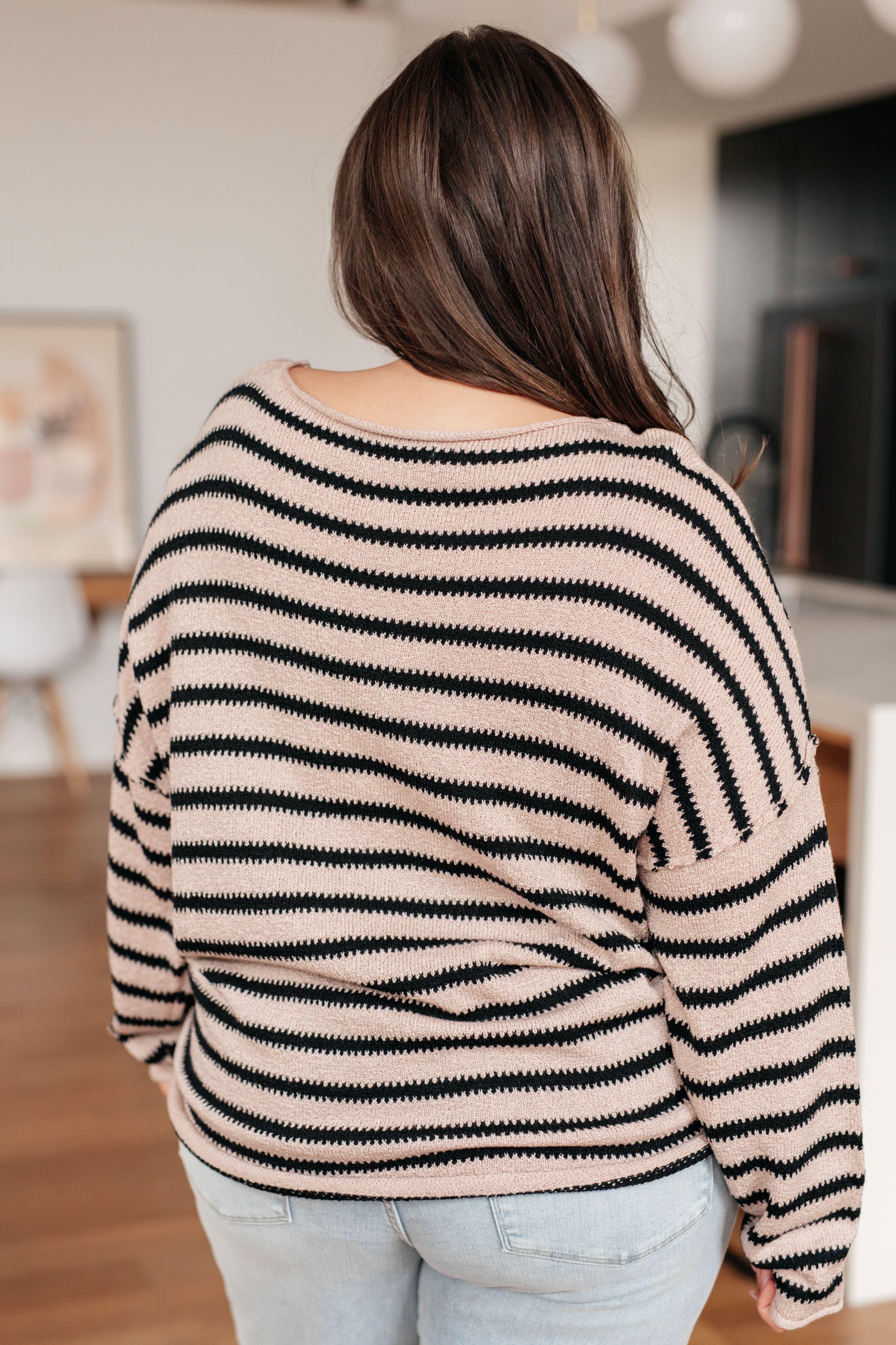 Self Assured Striped Sweater - SwagglyLife Home & Fashion