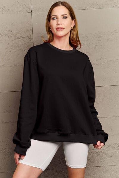 Simply Love IF I'M TOO MUCH THEN GO FIND LESS Round Neck Sweatshirt - SwagglyLife Home & Fashion