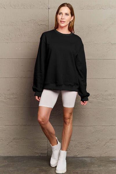 Simply Love IF I'M TOO MUCH THEN GO FIND LESS Round Neck Sweatshirt - SwagglyLife Home & Fashion