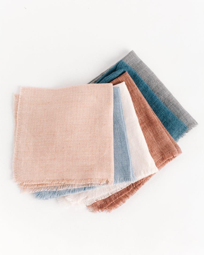 Stone Washed Linen Cocktail Napkin - SwagglyLife Home & Fashion