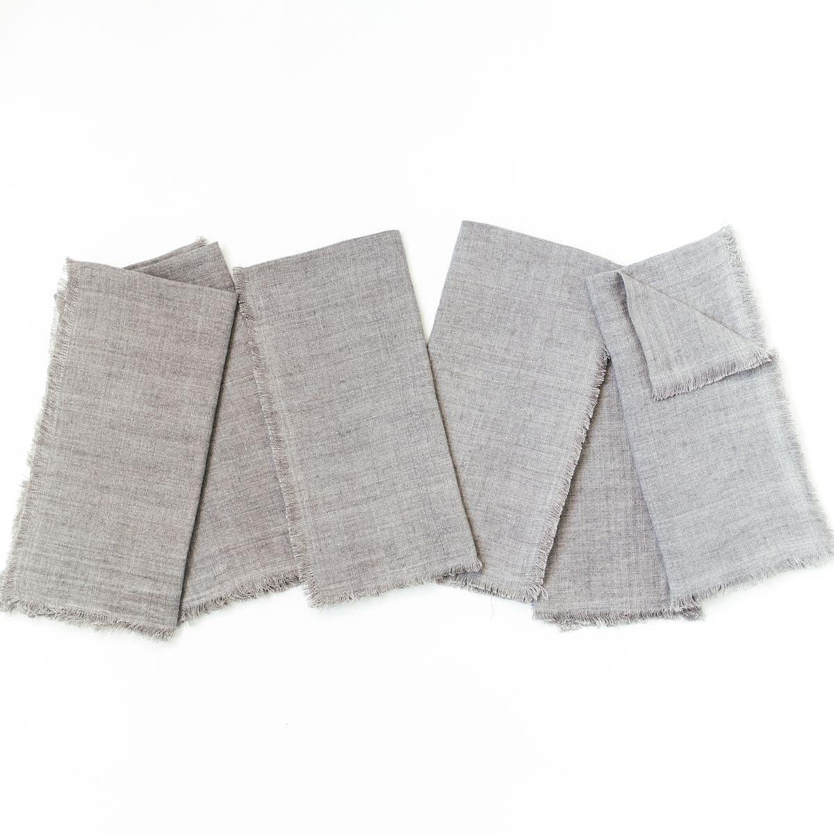 Stone Washed Linen Dinner Napkins - SwagglyLife Home & Fashion