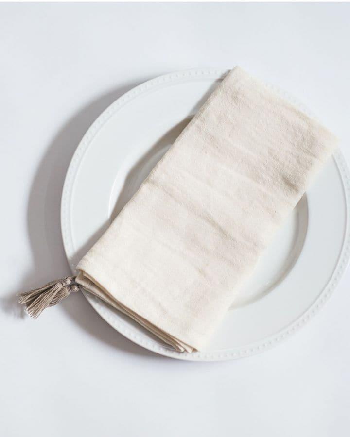 Stone Washed Linen Tasseled Napkins - SwagglyLife Home & Fashion