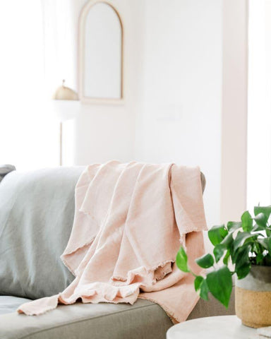 Stone Washed Linen Throw Blanket - SwagglyLife Home & Fashion