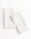 Stone Washed Linen Windowpane Napkins - SwagglyLife Home & Fashion