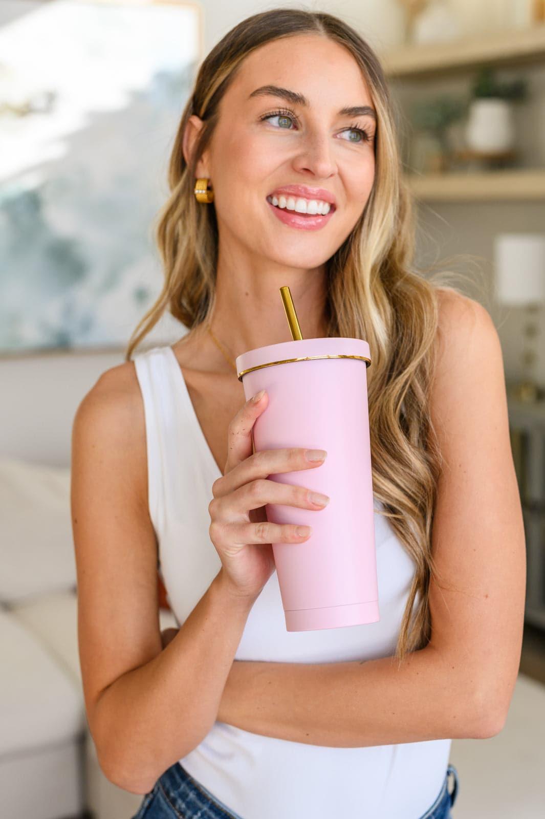 Total Eclipse Tumbler In Baby Pink - SwagglyLife Home & Fashion