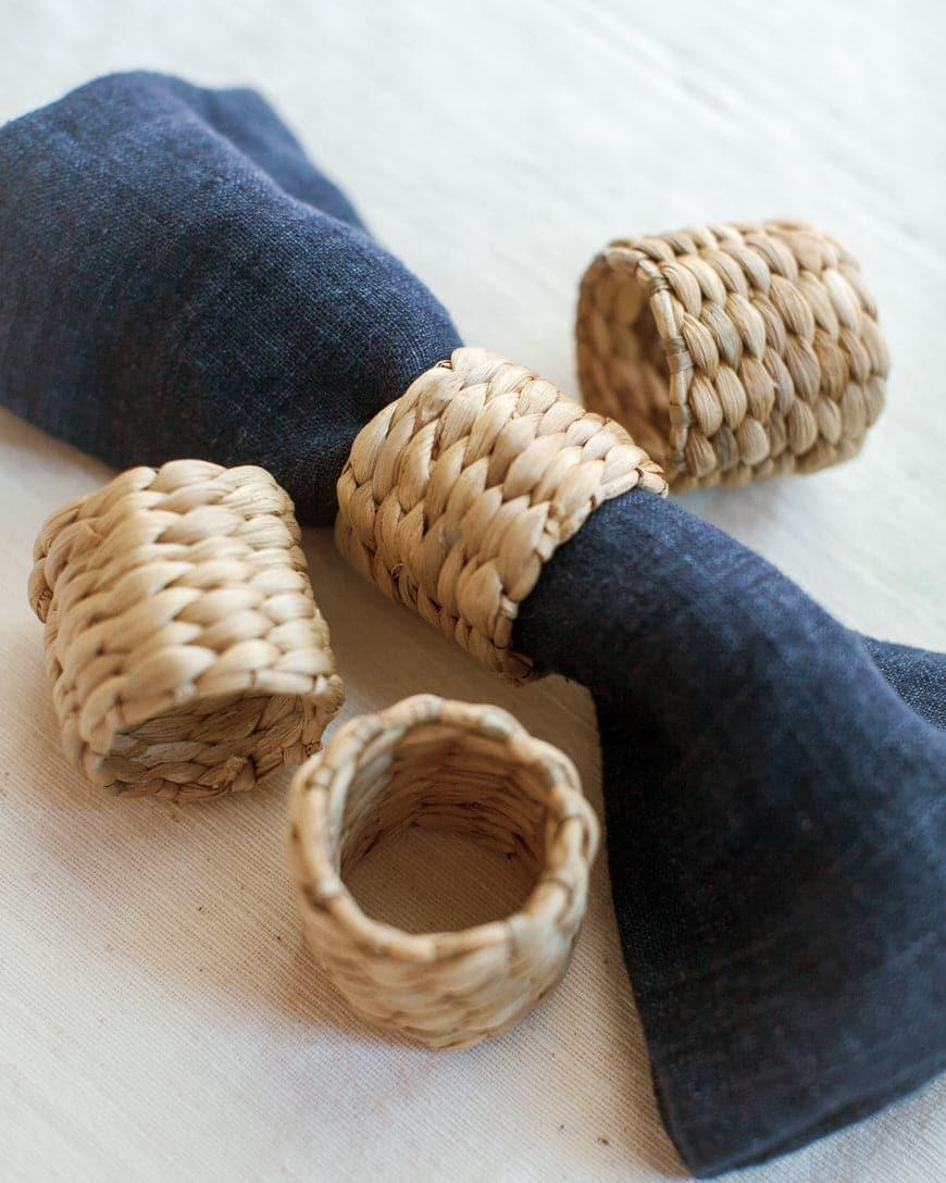 Water Hyacinth Napkin Rings - SwagglyLife Home & Fashion