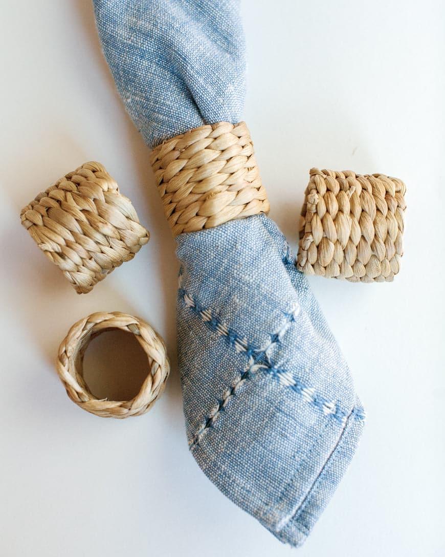 Water Hyacinth Napkin Rings - SwagglyLife Home & Fashion