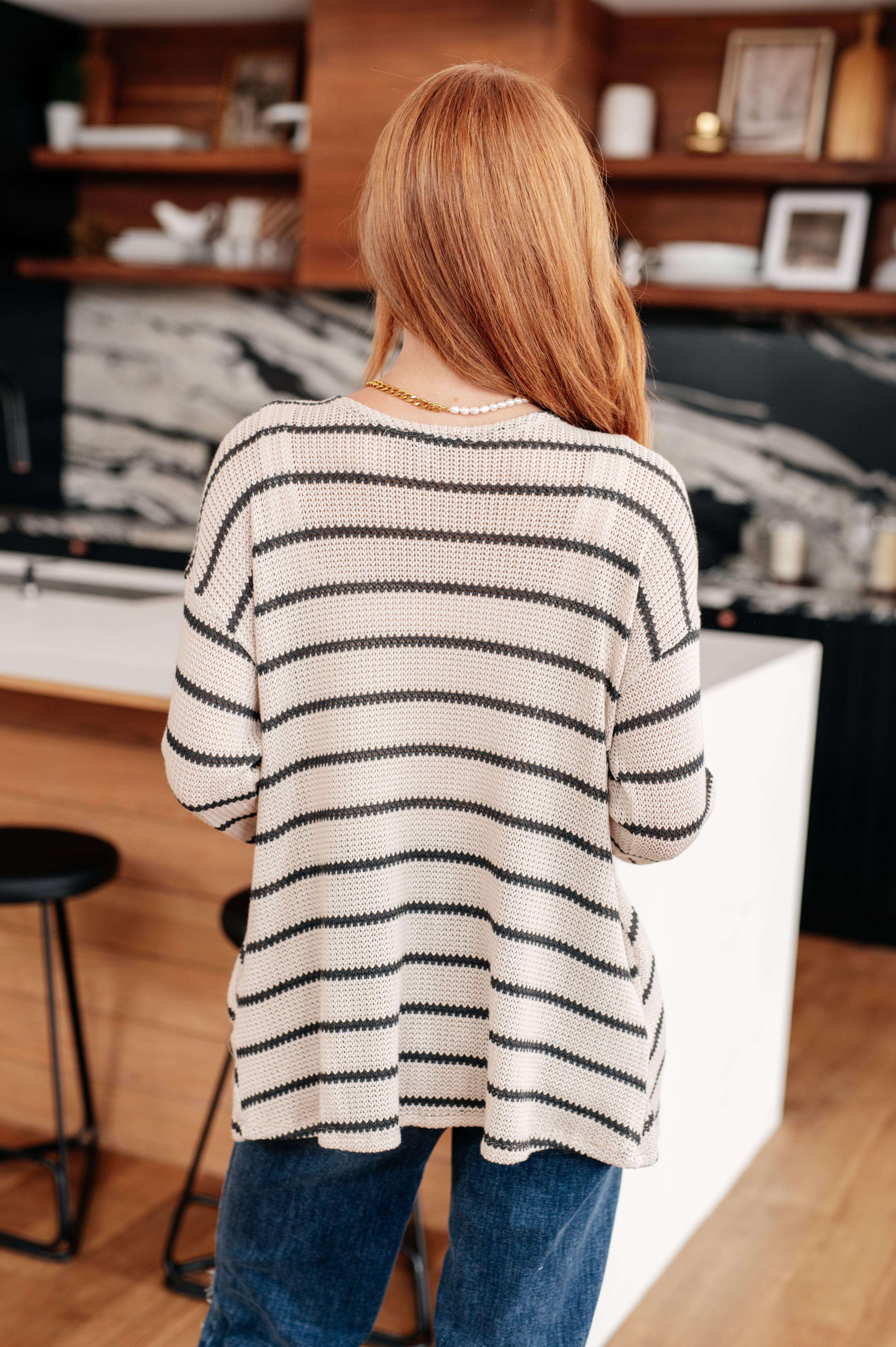 Weekend Adventure Striped Longline Cardigan - SwagglyLife Home & Fashion