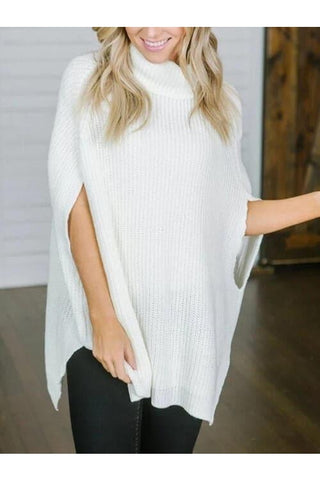 Willow Turtleneck Slit Sweater - SwagglyLife Home & Fashion