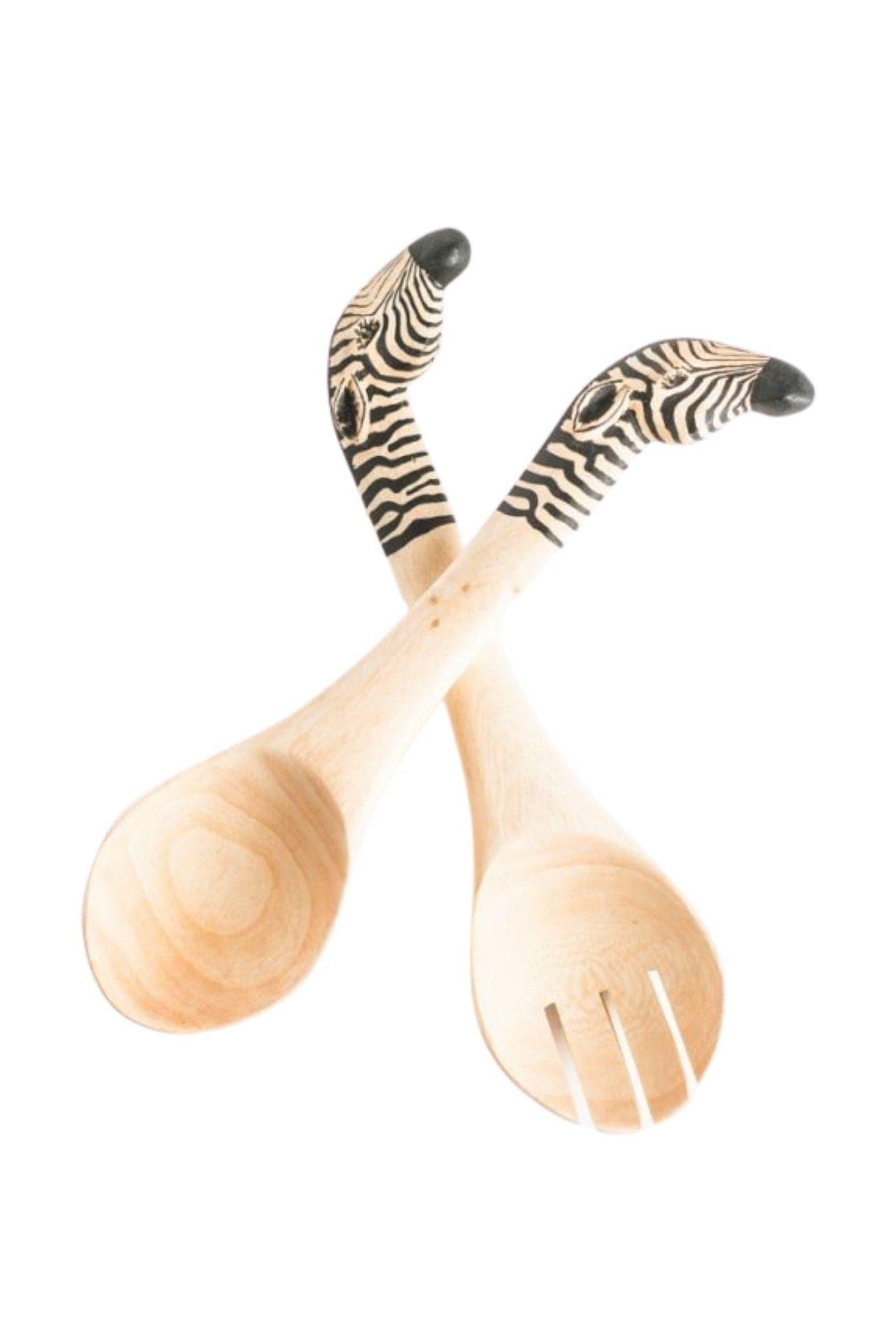 Zebra Salad Servers - SwagglyLife Home & Fashion